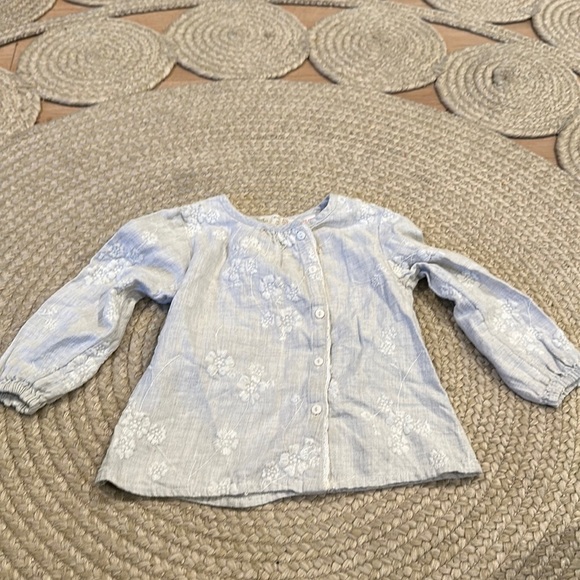 Zara baby girl embroidered button blouse 2/3Y - Picture 1 of 4